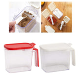 Maxbell Multiuse Salt Seasoning Jar Holder Organizer Canisters Pots for Kitchen Red