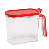 Maxbell Multiuse Salt Seasoning Jar Holder Organizer Canisters Pots for Kitchen Red