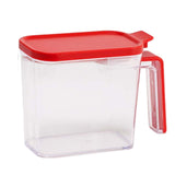 Maxbell Multiuse Salt Seasoning Jar Holder Organizer Canisters Pots for Kitchen Red