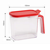 Maxbell Multiuse Salt Seasoning Jar Holder Organizer Canisters Pots for Kitchen Red