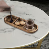 Maxbell Steak Tray Vintage Tableware Serving Dish for Restaurant Hotel Breakfast 3 Grid