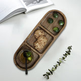 Maxbell Steak Tray Vintage Tableware Serving Dish for Restaurant Hotel Breakfast 3 Grid
