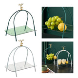 Maxbell Household Dessert Cake Stand Storage Rack for Brithday Wedding Desktop Green