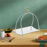 Maxbell Household Dessert Cake Stand Storage Rack for Brithday Wedding Desktop White