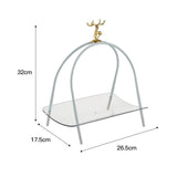 Maxbell Household Dessert Cake Stand Storage Rack for Brithday Wedding Desktop White