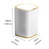 Maxbell 15L Sensor Trash Can Wastebasket with Lid for Bathroom Bedroom Living Room