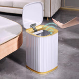 Maxbell 15L Sensor Trash Can Wastebasket with Lid for Bathroom Bedroom Living Room