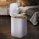 Maxbell 15L Sensor Trash Can Wastebasket with Lid for Bathroom Bedroom Living Room