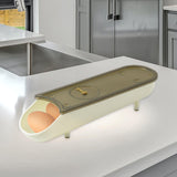 Maxbell Egg Box Egg Tray Egg Holder with Lid for Fridge Household Shelf White