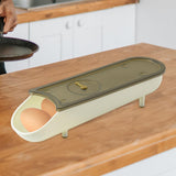 Maxbell Egg Box Egg Tray Egg Holder with Lid for Fridge Household Shelf White