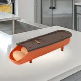 Maxbell Egg Box Egg Tray Egg Holder with Lid for Fridge Household Shelf Orange