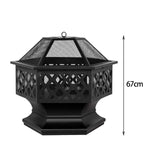 Maxbell Outdoor Fire pits Hexagonal Multifunctional for Courtyard Garden Barbecue