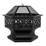 Maxbell Outdoor Fire pits Hexagonal Multifunctional for Courtyard Garden Barbecue