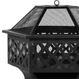 Maxbell Outdoor Fire pits Hexagonal Multifunctional for Courtyard Garden Barbecue
