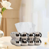 Maxbell Tissue Storage Case Napkin Holder Facial Tissue Holder for Countertop Office Argent