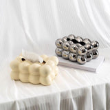 Maxbell Tissue Storage Case Napkin Holder Facial Tissue Holder for Countertop Office Argent
