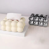 Maxbell Tissue Storage Case Napkin Holder Facial Tissue Holder for Countertop Office Argent