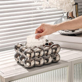Maxbell Tissue Storage Case Napkin Holder Facial Tissue Holder for Countertop Office Argent