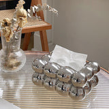 Maxbell Tissue Storage Case Napkin Holder Facial Tissue Holder for Countertop Office Argent