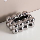 Maxbell Tissue Storage Case Napkin Holder Facial Tissue Holder for Countertop Office Argent
