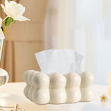 Maxbell Tissue Storage Case Napkin Holder Facial Tissue Holder for Countertop Office Yellow
