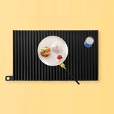 Maxbell Draining Pads Heat Resistant Multipurpose for Dinnerware Household Freezer Black