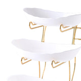 Maxbell Tiered Fruit Bowl Basket Holder Rack Tea Platter for kitchen 3 Tier White