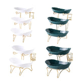 Maxbell Tiered Fruit Bowl Basket Holder Rack Tea Platter for kitchen 3 Tier White