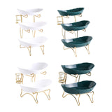 Maxbell Tiered Fruit Bowl Basket Holder Rack Tea Platter for kitchen 3 Tier White