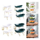 Maxbell Tiered Fruit Bowl Basket Holder Rack Tea Platter for kitchen 3 Tier White
