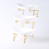 Maxbell Tiered Fruit Bowl Basket Holder Rack Tea Platter for kitchen 3 Tier White