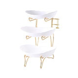 Maxbell Tiered Fruit Bowl Basket Holder Rack Tea Platter for kitchen 3 Tier White