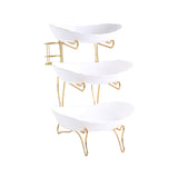 Maxbell Tiered Fruit Bowl Basket Holder Rack Tea Platter for kitchen 3 Tier White