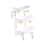 Maxbell Tiered Fruit Bowl Basket Holder Rack Tea Platter for kitchen 3 Tier White