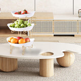 Maxbell Tiered Fruit Bowl Basket Holder Rack Tea Platter for kitchen 3 Tier White