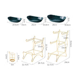 Maxbell Tiered Fruit Bowl Basket Holder Rack Tea Platter for kitchen 3 Tier Green