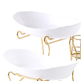 Maxbell Tiered Fruit Bowl Basket Holder Rack Tea Platter for kitchen 2 Tier White