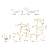 Maxbell Tiered Fruit Bowl Basket Holder Rack Tea Platter for kitchen 2 Tier White