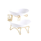 Maxbell Tiered Fruit Bowl Basket Holder Rack Tea Platter for kitchen 2 Tier White