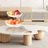 Maxbell Tiered Fruit Bowl Basket Holder Rack Tea Platter for kitchen 2 Tier White