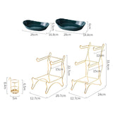 Maxbell Tiered Fruit Bowl Basket Holder Rack Tea Platter for kitchen 2 Tier Green