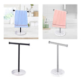 Maxbell T Shape Under Cabinet Paper Towel Holder Towel Organizer Rack for Countertop Argent