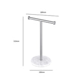 Maxbell T Shape Under Cabinet Paper Towel Holder Towel Organizer Rack for Countertop Argent