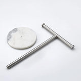 Maxbell T Shape Under Cabinet Paper Towel Holder Towel Organizer Rack for Countertop Argent