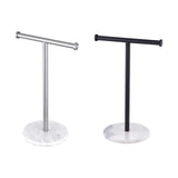 Maxbell T Shape Under Cabinet Paper Towel Holder Towel Organizer Rack for Countertop Argent