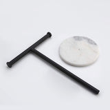 Maxbell T Shape Under Cabinet Paper Towel Holder Towel Organizer Rack for Countertop Black