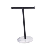 Maxbell T Shape Under Cabinet Paper Towel Holder Towel Organizer Rack for Countertop Black