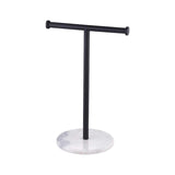 Maxbell T Shape Under Cabinet Paper Towel Holder Towel Organizer Rack for Countertop Black