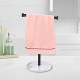 Maxbell T Shape Under Cabinet Paper Towel Holder Towel Organizer Rack for Countertop Black