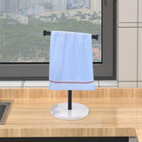 Maxbell T Shape Under Cabinet Paper Towel Holder Towel Organizer Rack for Countertop Black